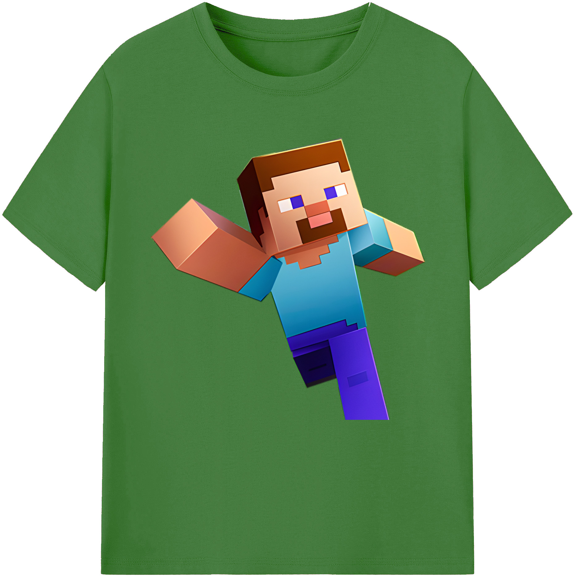 （画像用） マインクラフト ブロックの世界 Minecraft MC Block world レディースカジュアルプリントTシャツ（綿100％）